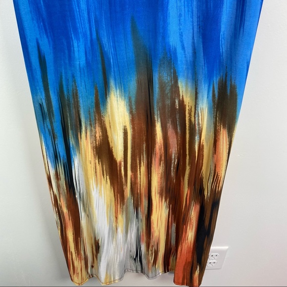 Blue strapless bandeau maxi dress - Picture 5 of 11